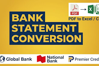 do bank statement work on urgent basis
