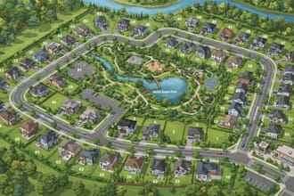 design site plan, plat map, subdivision map and property map