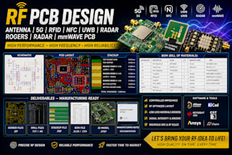 design rf pcb, antenna, 5g, rfid, nfc, uwb, radar, rogers, radar and mmwave pcb