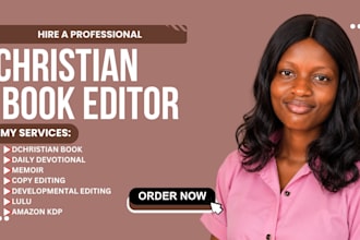 edit, format and design christian books, devotional, memoirs and journals KDP