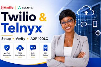 setup and verify a2p and telnyx account, do a2p 10dlc