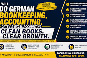 do german bookkeeping, accounting, datev and excel accounting