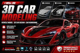 do 3d car modeling 3d car design and car rendering
