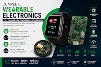do pcb design for wearable electronic, smartwatch fitness tracker, health device