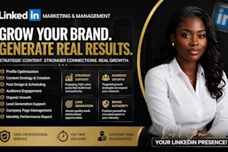 manage linkedin marketing content strategy posts and organic business growth SEO