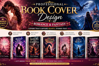 design fantasy book cover, romance cover, cover, mystery book cover amazon KDP