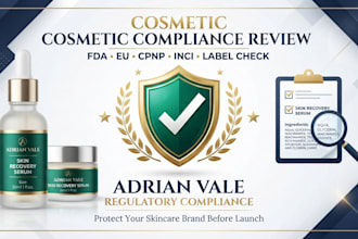 review skincare product labels for fda, eu cosmetic regulations, cpnp, and inci