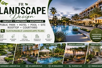 fr public park hotel pool site rooftop courtyard sustainable landscape plan