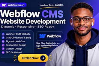 build webflow cms website , webfo blog , figma to webflow , cms collections