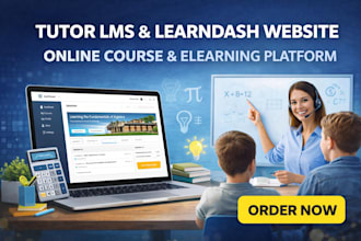 setup tutor lms elearning online course learndash educational math tutor website