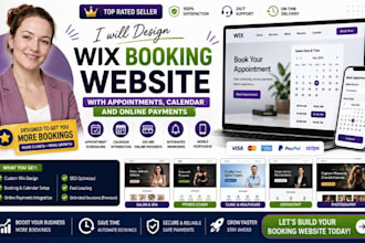 design wix booking website with appointments calender and online payment