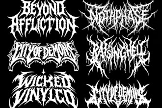 create black metal, gothic, death metal and any font logo