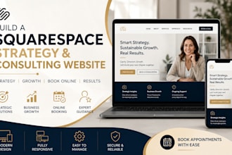 build squarespace strategy consultant business growth online booking website