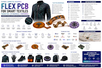 create flex pcb for smart textiles, fashion tech, iot wearables, fibertronics