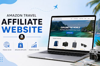 create amazon travel affiliate website with automation