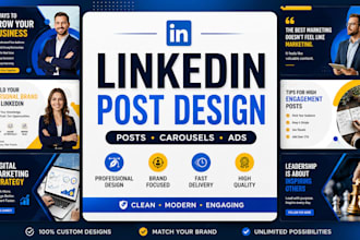 design high engagement linkedin posts and carousels