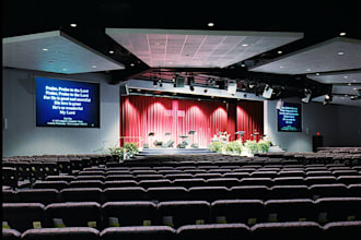 create architectural 3d church interior concepts