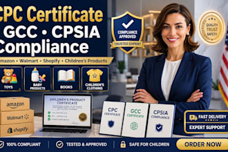 prepare CPC certificate, gcc, cpsia compliance for amazon products