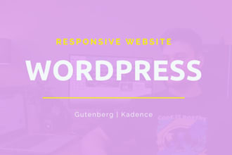 build a wordpress website using kadence and gutenberg blocks