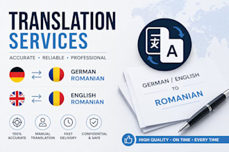 translate and proofread german english romanian