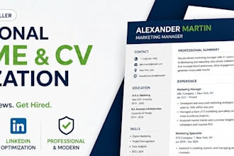 optimize your resume, CV and linkedin profile