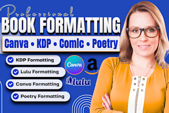 do canva book formatting, kdp formatting, comic book layout, poetry formatting