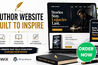 author website book author website on wix wordpress website development expert