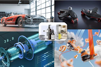 create industrial 3d product design, 3d cad design and 3d product rendering