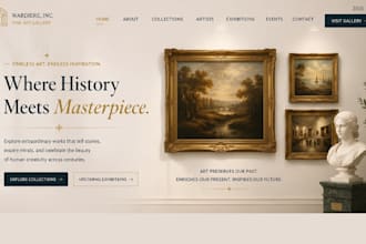 design squarespace wix painter art gallery website artwork portfolio artist site