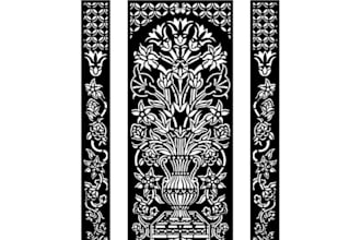 3d bas relief , 3d wall art , decorative panel stl for cnc