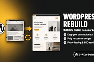 rebuild and redesign your old wordpress elementor website