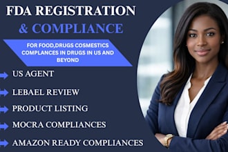 do fda registration, US agent service and product listing for compliance