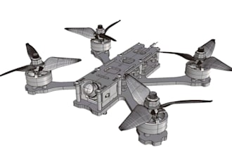 design 3d cad models for drones, uavs, aircraft, vtol, quadcopters and fpv
