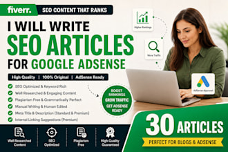 30 SEO articles for google adsense and blog growth