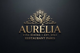design a luxury restaurant logo with elegant premium branding