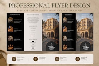 design a clean flyer, price list or folded brochure