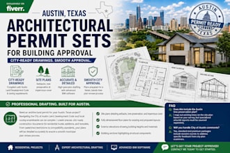 draft full architectural permit sets for austin texas building approval
