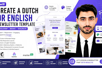 create a dutch or english mailchimp beehiiv mailerlite newsletter template