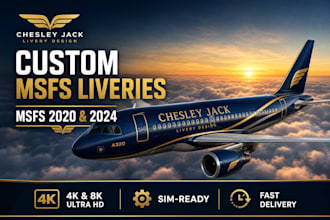 design custom microsoft flight simulator livery for msfs 2020 2024 aircraft
