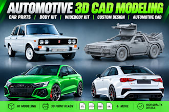 3d car model car interior widebody kit bumper car parts stl file for 3d printing