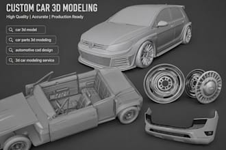 design custom widebody kit body kit bumper spoiler aero parts for 3d printing