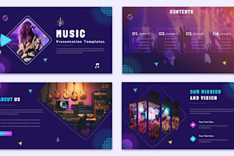 design a music powerpoint and canva presentation