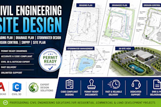 design grading plan, site grading, drainage erosion control, swppp drawings