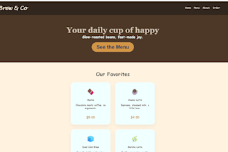create a coffee shop