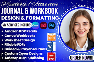 create premium guided journals and printable journal formatting for publishing
