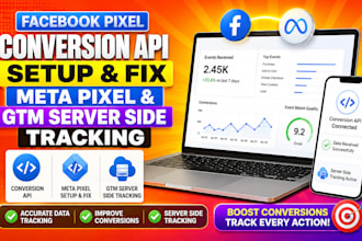 do facebook pixel conversion API setup, fix meta pixel, GTM server side tracking