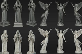 sculpt detailed 3d miniature for 3d printing