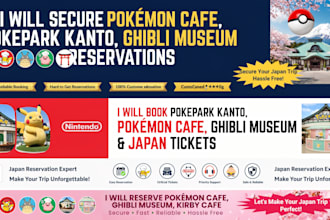 book pokepark kanto,pokémon cafe,ghibli museum and japan tickets