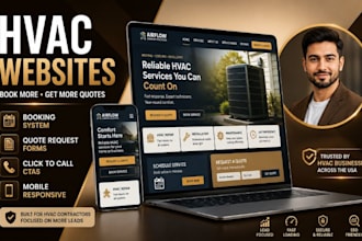 design wix hvac service website wix local business website contractor website