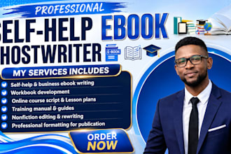 professionally write your selfhelp ebook, nonfiction, ghostwriter